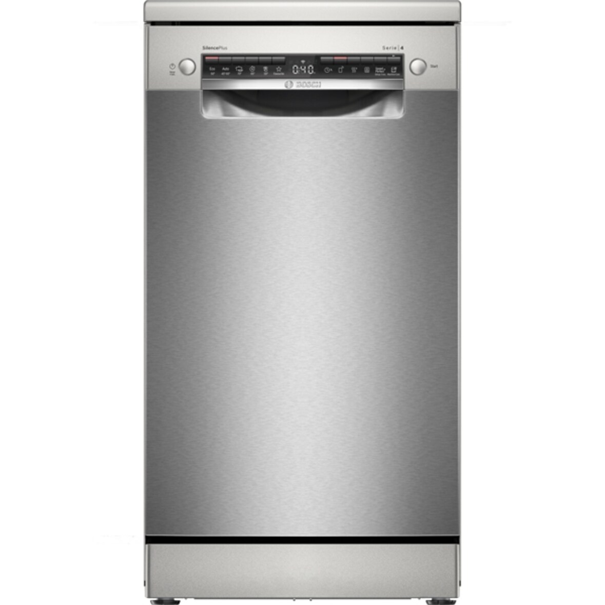Bosch Serie 4 SPS4HMI49E Freistehender Geschirrspüler, Höhe 84,5 cm, Breite 45 cm, Silver Inox