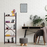 thumbnail of Relaxdays Bücherregal mit 5 Ebenen, Industrial, HxBxT: 158,5 x 60 x 30 cm, MDF & Metall, Büro Ordnerregal, braun/schwarz