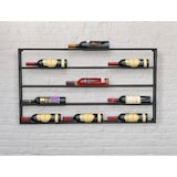 thumbnail of DanDiBo Weinregal Metall Wand 100 cm Schwarz Flaschenregal 96239 Flaschenhalter Wandmontage Modern Wandhalter Wandregal für 15 Flaschen