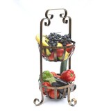 thumbnail of Etagere Obstkorb 10-320 Gemüsekorb 62 cm Küchenregal mit 2 Körbe Obstschale Korb