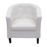 thumbnail of Sessel Newport T810, Loungesessel Clubsessel Chesterfield, Kunstleder ~ weiß