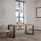 thumbnail of Itamoby Tavolo da Pranzo Tecno Allungabile 90x180 Allungato 440 in Nobilitato e Ferro Quercia Naurale