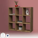 thumbnail of Dmora Libreria Rodrigo, Mobile con ripiani, Biblioteca da ufficio, 100% Made in Italy, Rovere, cm 90x25h90