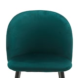 thumbnail of METRO PROFESSIONAL Chaise de restaurant rembourrée EVA II lot de 2, acier/polyester, vert/noir