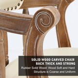 thumbnail of Barhocker aus Echtleder+Holz Weiß mit Rückenlehne 360 Grad drehbar gepolsterter Sitz Barstuhl für Küche Theke, 96x55x55 cm