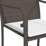 thumbnail of vidaXL Tuinstoelen 2 st met kussens 56x59x84 cm poly rattan bruin