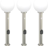 thumbnail of vidaXL Pollerleuchten mit Sensor&Steckdose 3 Stk. 80 cm Edelstahl IP44
