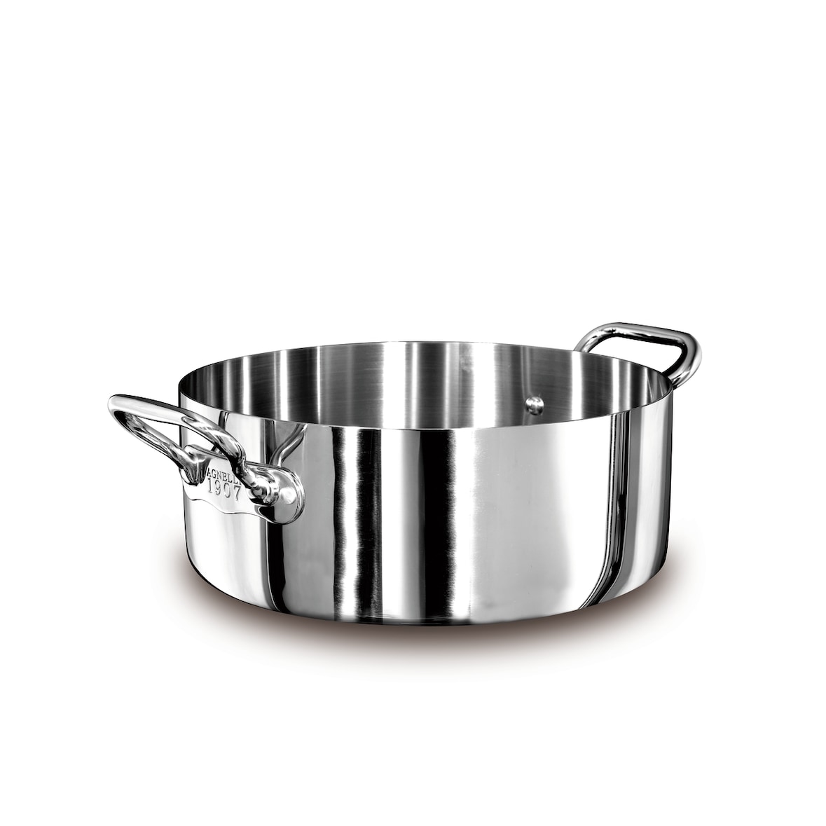 Caçarola baixa trimetálica 24 cm 6,7L AGNELLI 1907