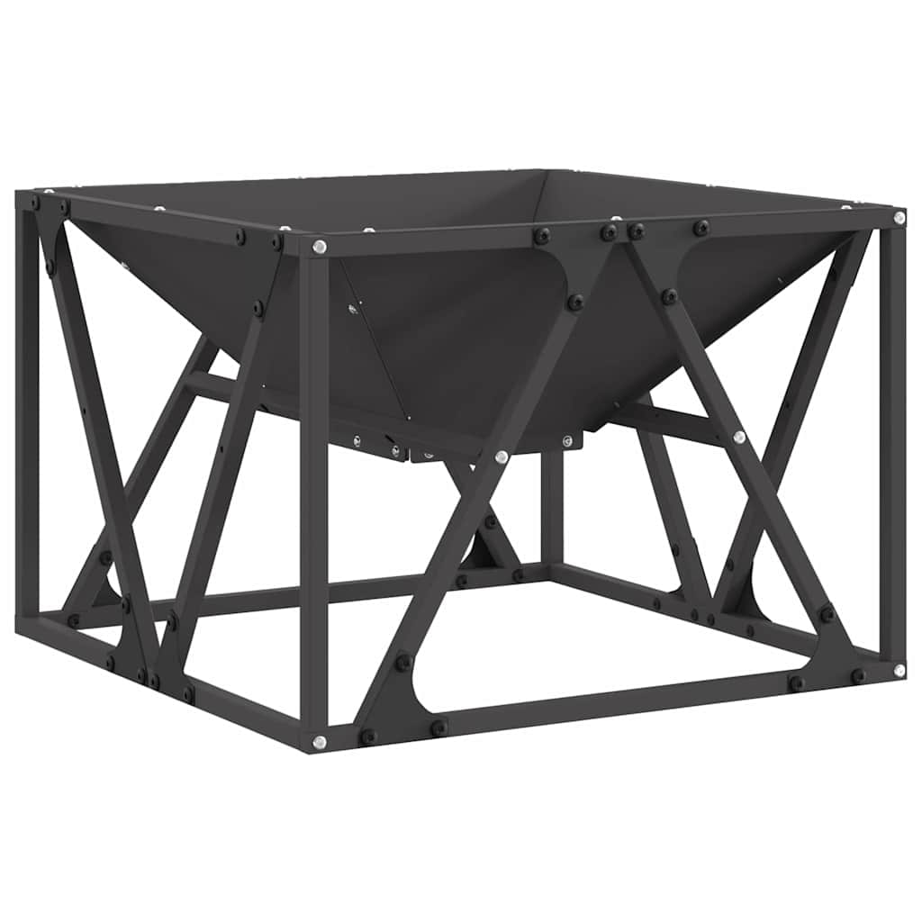 vidaXL Vuurkorf Zwart 50 x 50 x 35 cm Koudgewalst staal