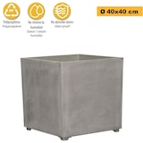 thumbnail of Vaso quadrato grigio 50L 40x40cm - Fioriera da esterno balcone terrazza giardino ARTPLAST