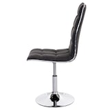 thumbnail of Set van 2 eetkamerstoel HWC-C41, stoel keukenstoel, in hoogte verstelbaar draaibaar, stof/textiel ~ grijs