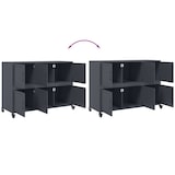 thumbnail of vidaXL Sideboard Anthrazit 100,5x39x72 cm Stahl
