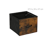 thumbnail of Relaxdays Rollcontainer, 2 Schubladen mit Hängeregister, Industrial-Design, HBT 68x40x40 cm, Aktenschrank, braun/schwarz