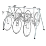 thumbnail of Soporte de sillín para bicicleta HWC-K39, soporte de suspensión para bicicleta, metal con recubrimiento en polvo 114x170x114cm extensible ~ plata