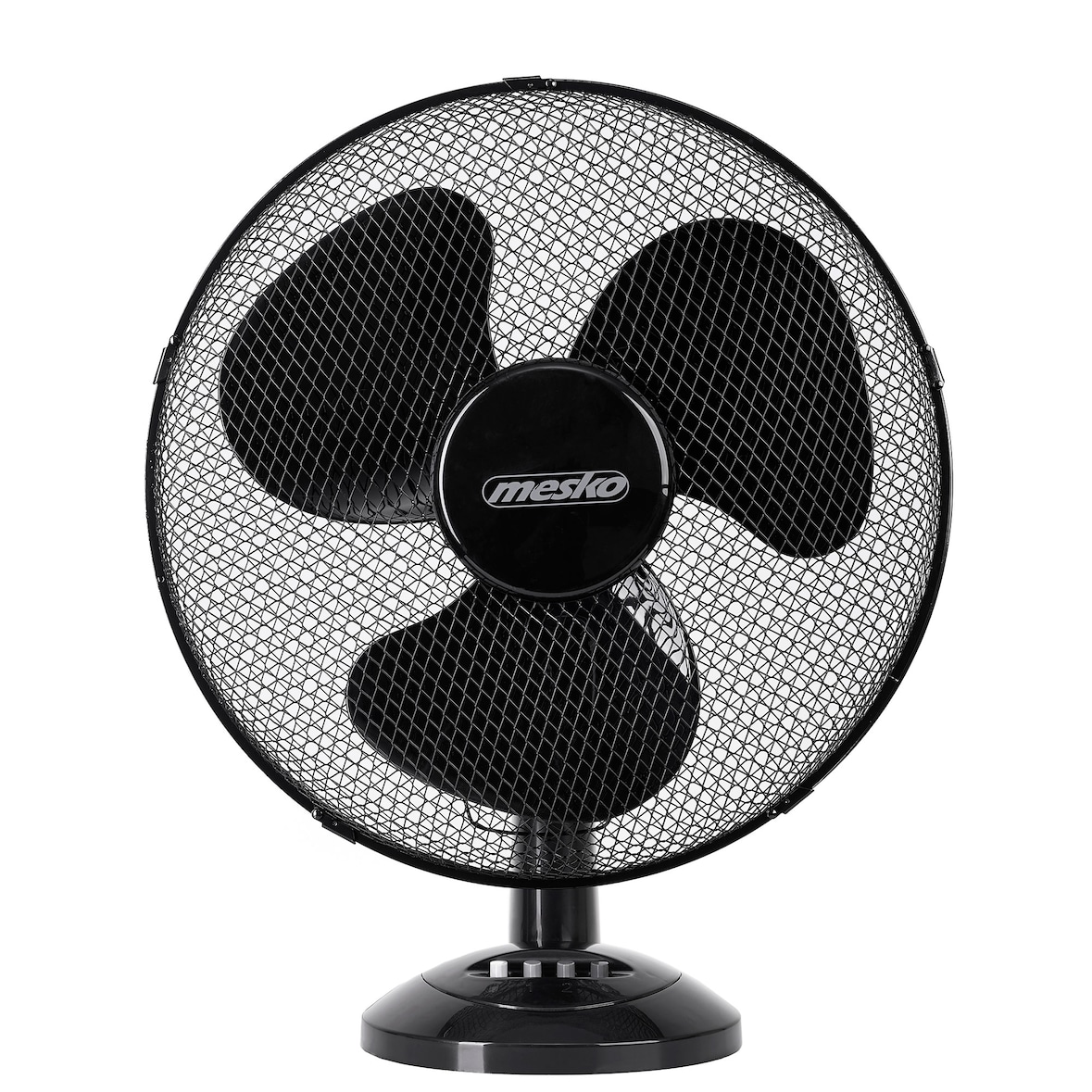 Mesko MS 7308 Ventilador de Mesa Oscilante Portátil de 23 cm, Tiltable, 2 Velocidades, Função de Bloqueio de Oscilação, Preto, 45W