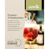 thumbnail of Trinkhalm in Naturbraun aus Papier, Ø 8 mm / 23 cm, 150 Stück in Folienbeutel