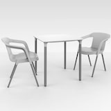 thumbnail of garbar ZURICH Mesa Cuadrada Interior, Exterior 70x70 Blanco