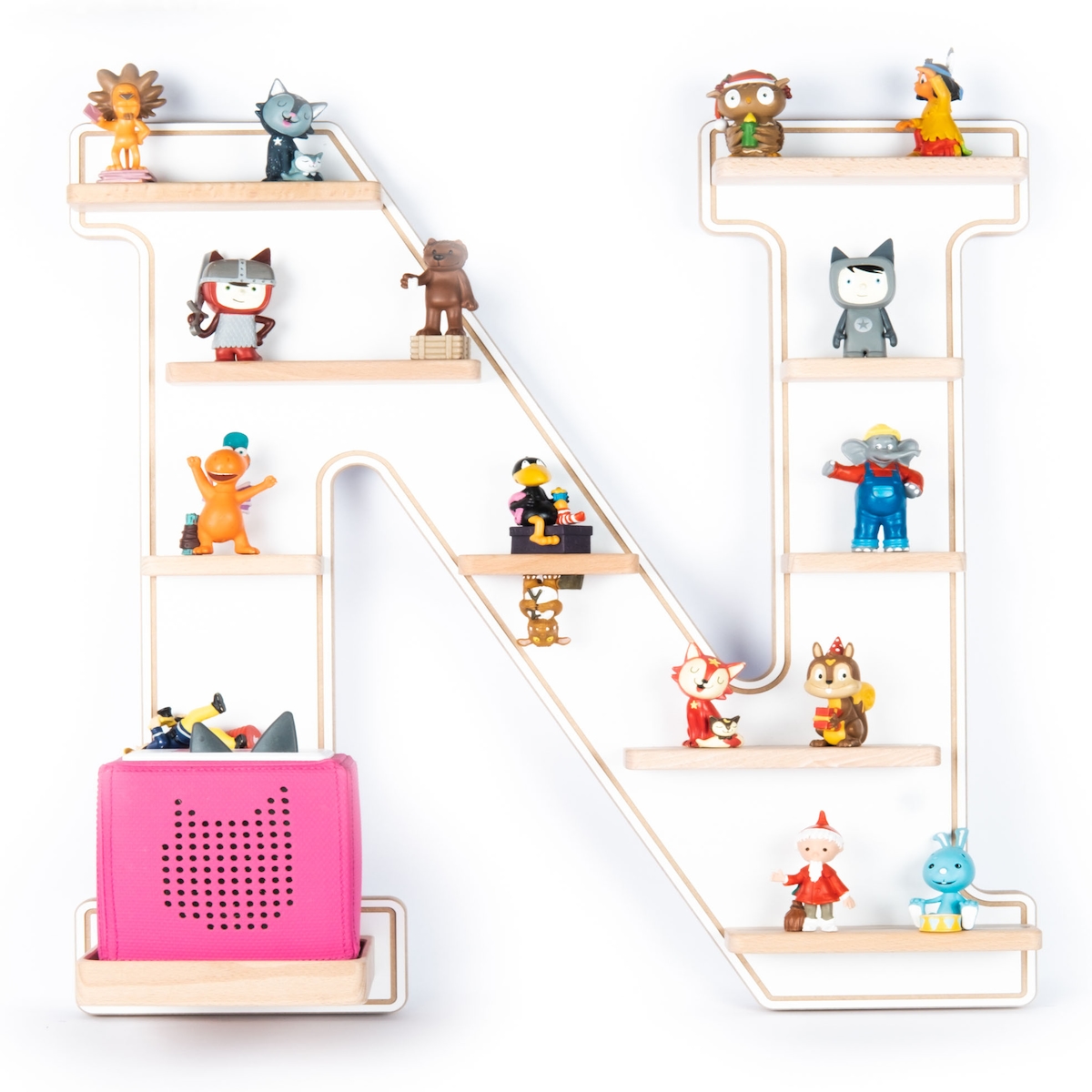 VCM Wandregal BOARTI Buchstabe Weiß H. 54 x B. 50 x T. 19 cm