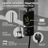 thumbnail of LuxeBath Heizstab 1200 W Schwarz mit Thermostat & Digitalanzeige – Elektrischer Heizstab mit Timer-Funktion, Heizpatrone für Badheizkörper,