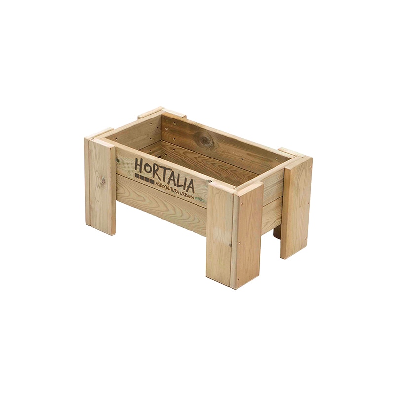 HORTALIA Mesa de cultivo Maceto Wood en madera tratada para exterior - 60x35x35 cm
