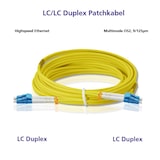 thumbnail of Helos LWL Patchkabel LC/LC Duplex 9/125µm OS2 gelb 0,5m