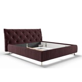 thumbnail of KAWOLA Bett ANNY Polsterbett Kopfteil niedrig Velvet purple 200x200cm