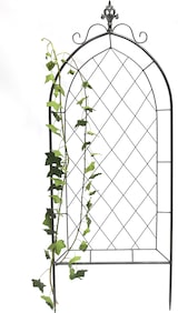 thumbnail of DanDiBo Rankhilfe Metall Rankgitter 120 cm Grau 96193 Kletterhilfe Bodenstecker Blumenhalter Ranksäule