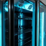 thumbnail of Romux® Glastürkühlschrank MD 1050 Liter 2 Türen Schwarz mit Belüftet | Professioneller Getränkekühlschrank mit Glastür & LED