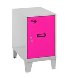 thumbnail of Metallschrank mini zerlegt GRAU/ROSE 575x400x500 mm (Höhe x Länge x Breite)