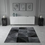 thumbnail of Teppich Kurzflor Karo Modern Waschbar Strapazierfähig Esszimmer Flur OEKO-TEX Schwarz 160x230 cm Schadstoffgeprüft – INN von Kadima Design