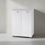 thumbnail of Schuhschrank-Kommode für bis zu 12 Paar Schuhe, 2 Türen, 3 Einlegeböden. Weiß, 60x35x90 cm | Kadima Design