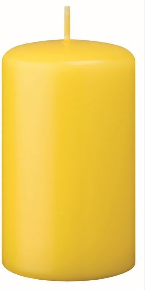 Kerzen Stumpenkerzen Zitrone, 100 x 100 mm, 4 Stück
