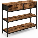 thumbnail of COSTWAY Tavolo Console con Cassetto, Tavolo Ingresso, Tavolino Stretto 3 Livelli con Struttura Metallica, Legno, Stile Vintage
