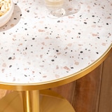 thumbnail of Tischplatte rund Terrazzo mit goldener Umreifung 60 cm Montmartre - Oviala