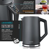 thumbnail of Arendo - Wasserkocher mit Toaster und Eierkocher SET Edelstahl Grau Wasserkocher 1,5L 40° - 100°C, Toaster 4 Scheiben LED-Display 6 Bräunungsgrade
