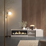 thumbnail of TV-Schrank, Lowboard, 212x50x35 cm, Für TV-Geräte bis zu 80", Elektrokamin XXL, Beige
