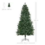 thumbnail of HOMCOM Árbol de Navidad Artificial 180 cm Ignífugo con 724 Puntas PVC Verde