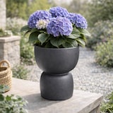 thumbnail of WellHome - Blumentopf aus Rotationsgeformtes Polyethylen 17/12L Ø40x48cm in farbe Granit - Duala Round