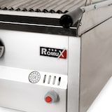 thumbnail of Romux® Grelhador Industrial a Gás com Pedra Vulcânica 100 cm de Bancada Grande Potência Calorífica 5800 W e Grelha Regulável em 3 Alturas | Butano