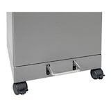 thumbnail of PROREGAL Abfallbehälter, verzinktem Stahleinsatz & Fußhebel, 120L, HxBxT 110x45x45cm, Brandschutzklasse A1, Dunkelgrau, Klappenaufkleber 4 Farben