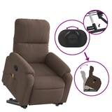 thumbnail of vidaXL Massagesessel mit Aufstehhilfe Braun Mikrofasergewebe