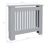 thumbnail of ECD Germany Heizkörperverkleidung Landhausstil 78x19x82 cm Grau, MDF lackiert, Heizungsverkleidung Heizkörperabdeckung für Wohnzimmer & Schlafzimmer