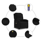 thumbnail of vidaXL Massagesessel mit Aufstehhilfe Schwarz Samt