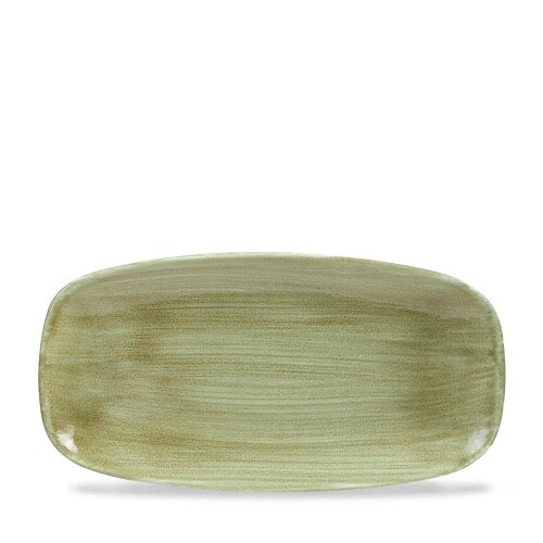 12 x Platte eckig 30x15cm STONECAST PATINA burnished green