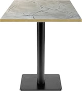 thumbnail of RestooTab - Tisch Milan T 60x60cm Dekor marmor venato kanten messingfarben
