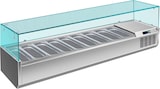 thumbnail of Gastro Edelstahl Kühlaufsatz Aufsatzkühlvitrine Pizzakühlaufsatz  9 x 1/3 GN mit Glasaufsatz