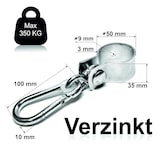 thumbnail of PRIOstahl Schaukelschelle Rohrschelle mit Karabiner Ø 50mm x 1 Schelle aus verzinktem Stahl
