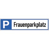 thumbnail of Schild Parkplatzreservierer Frauenparkplatz, Alu, 460x110 mm