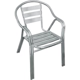 thumbnail of poltrona impilabile in alluminio con doppio tubo colore Grigio
