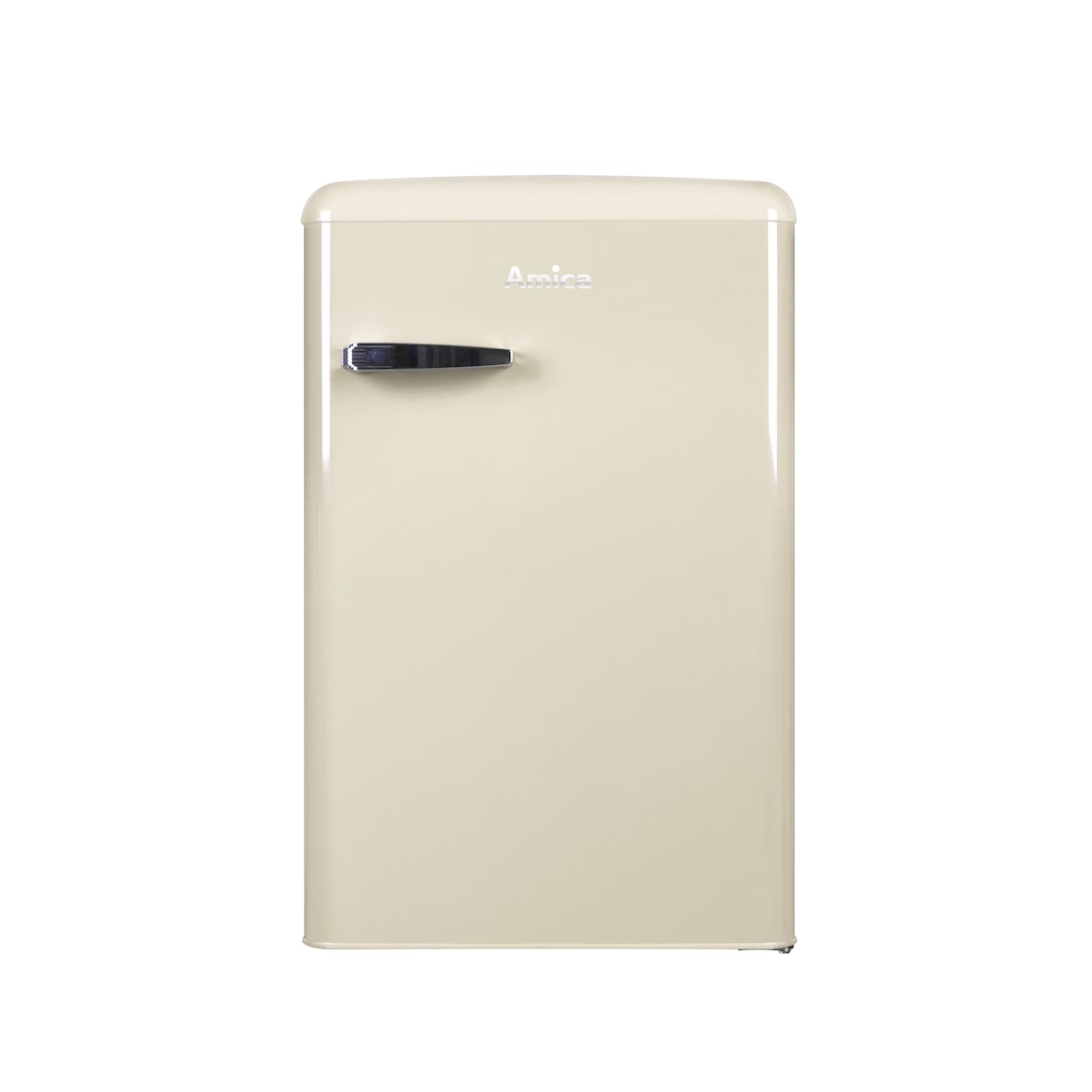 Amica KS 15615 B, Retro Kühlschrank mit Gefrierfach, 88 cm, coffee cream